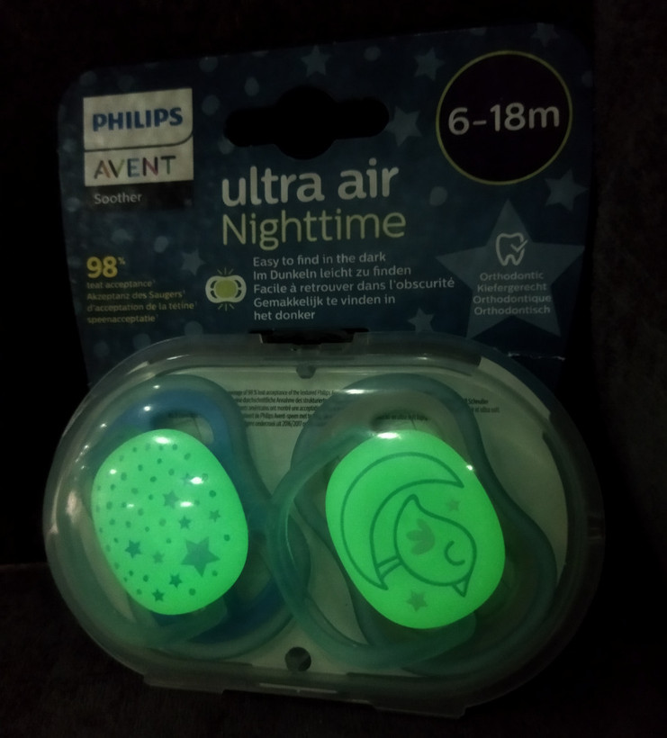 پستانک اونت اولترا ایر شبرنگی 6 تا 18ماه ۲عددی avent ultra air