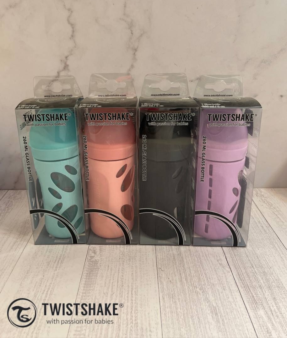 شیشه شیر پیرکس 260 میل محافظ دار تویست شیک Twistshake