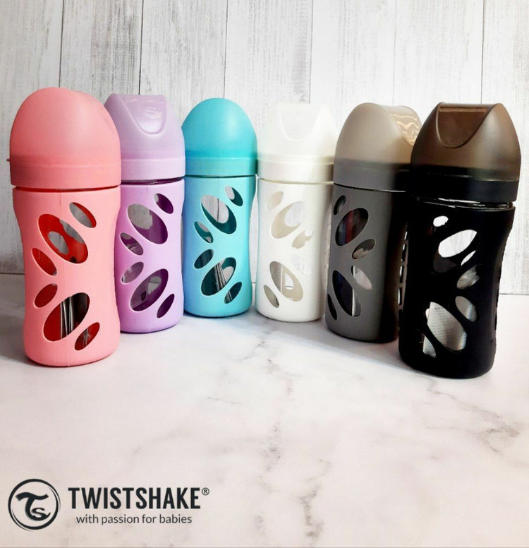 شیشه شیر پیرکس 260 میل محافظ دار تویست شیک Twistshake